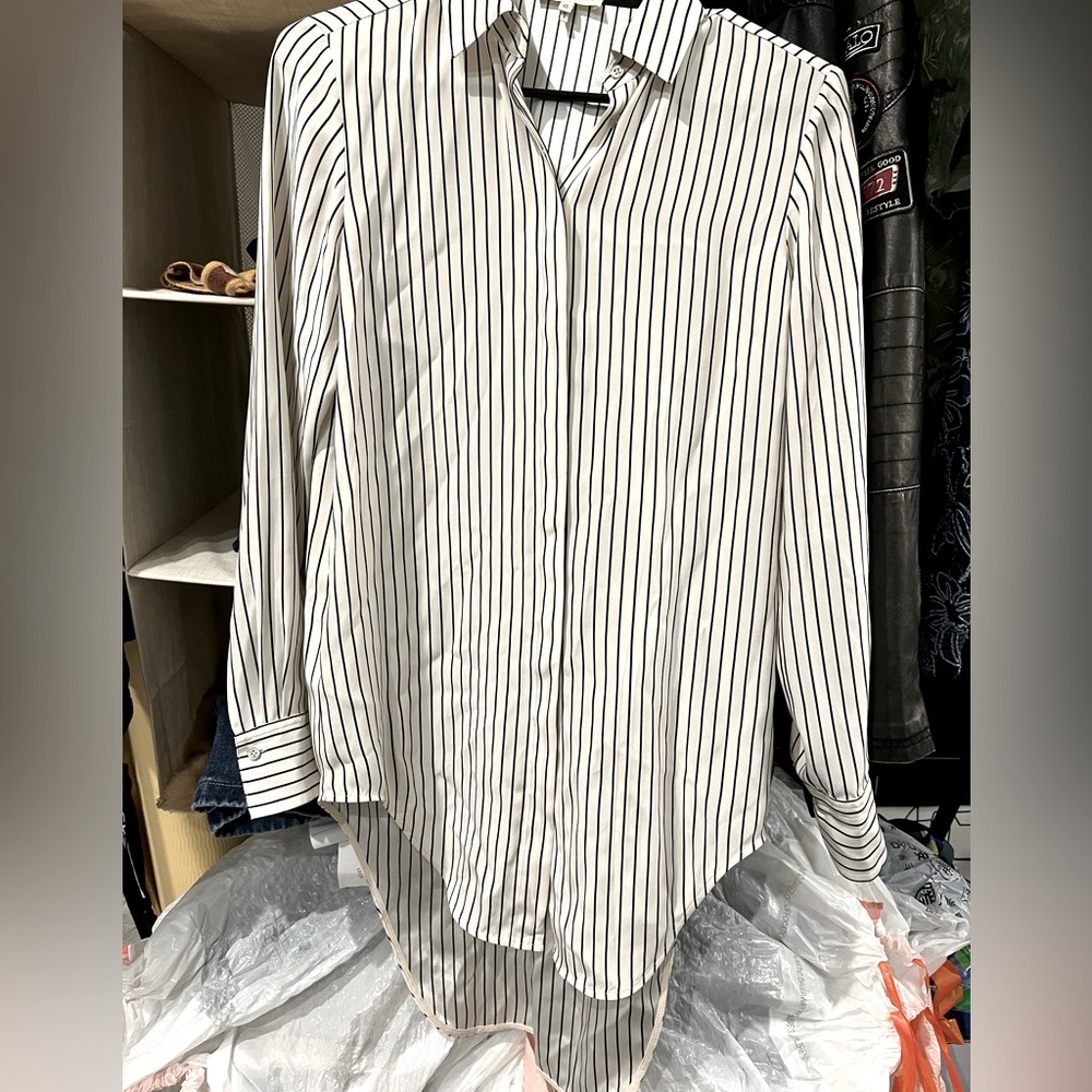 Rag & bone silk stripe blouse